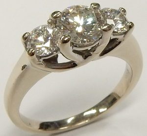 14KT White Gold Five Stone Ring 0.77 CT. T.W. - Spence Diamonds