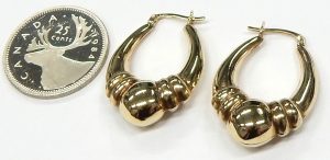 Large Solid 14K Gold Butterfly Ear Backs for Earrings / 8.1mm 